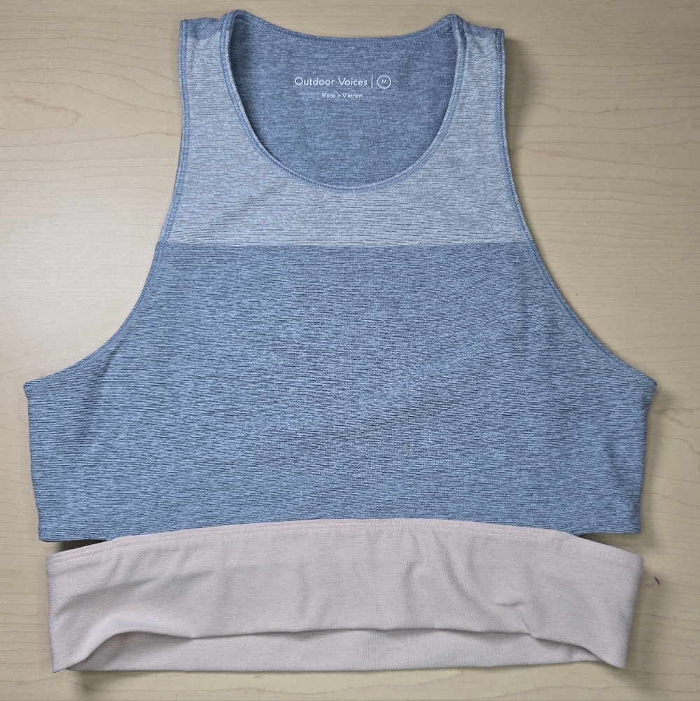 Outdoor Voices Heathered Cropped Workout Tank Top Size Medium‎
